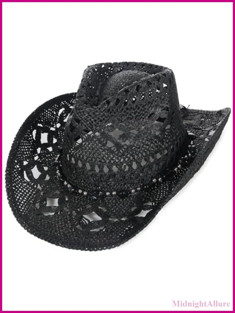 Paper Straw Cowboy Hat Wide Brim Western Sun Hat Packable